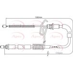Apec Handbrake Cable Rear Right CAB1181