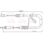 Apec Handbrake Cable Rear Right CAB1191