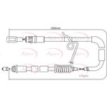 Apec Handbrake Cable Rear Right CAB1197
