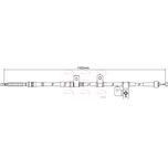 Apec Handbrake Cable Rear Left CAB1227