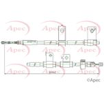 Apec Handbrake Cable Rear Left CAB1229