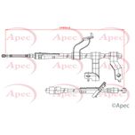 Apec Handbrake Cable Rear Right CAB1238