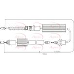 Apec Handbrake Cable Rear Left or Right CAB1244