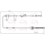 Apec Handbrake Cable Rear Right CAB1263