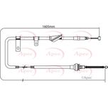 Apec Handbrake Cable Rear Right CAB1266