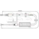 Apec Handbrake Cable Rear Right CAB1267