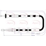 Apec Handbrake Cable Rear Left CAB1272