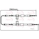 Apec Handbrake Cable Rear Left or Right CAB1274