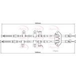 Apec Handbrake Cable Rear Left or Right CAB1275