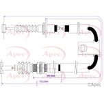 Apec Handbrake Cable Rear Left CAB1277