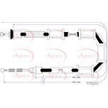 Apec Handbrake Cable Rear Left or Right CAB1278
