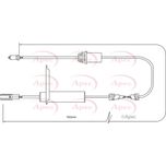 Apec Handbrake Cable Rear Left CAB1281