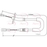 Apec Handbrake Cable Rear Left or Right CAB1284