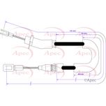 Apec Handbrake Cable Rear Left or Right CAB1285