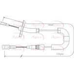 Apec Handbrake Cable Rear Right CAB1287