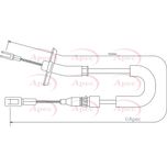 Apec Handbrake Cable Rear Left CAB1288