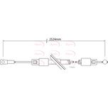 Apec Handbrake Cable Front CAB1290