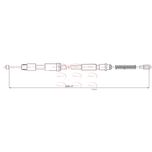 Apec Handbrake Cable Rear Left or Right CAB1291