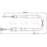Apec Handbrake Cable Rear Left CAB1293