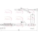 Apec Handbrake Cable Rear Left CAB1304