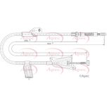 Apec Handbrake Cable Rear Left CAB1305
