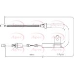 Apec Handbrake Cable Rear Right CAB1310