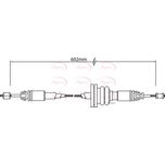 Apec Handbrake Cable Front CAB1314