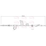 Apec Handbrake Cable Rear Left CAB1317