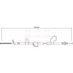 Apec Handbrake Cable Rear Right CAB1319