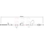 Apec Handbrake Cable Rear Left CAB1320