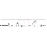 Apec Handbrake Cable Rear Left CAB1323