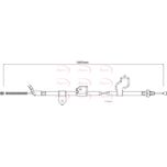 Apec Handbrake Cable Rear Right CAB1325
