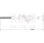 Apec Handbrake Cable Front CAB1326