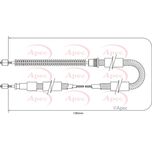 Apec Handbrake Cable Rear Right CAB1327