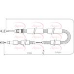 Apec Handbrake Cable Rear Left CAB1331