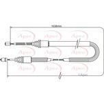 Apec Handbrake Cable Rear Left or Right CAB1332