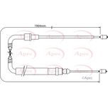 Apec Handbrake Cable Rear Left or Right CAB1334