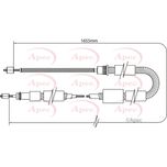 Apec Handbrake Cable Rear Left CAB1337