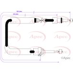 Apec Handbrake Cable Rear Right CAB1338