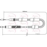 Apec Handbrake Cable Rear Left CAB1341