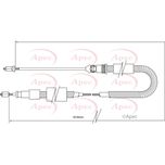 Apec Handbrake Cable Rear Left CAB1342
