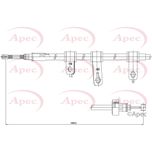 Apec Handbrake Cable Rear Left CAB1347