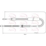 Apec Handbrake Cable Rear Right CAB1348