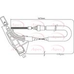 Apec Handbrake Cable Front CAB1351