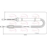 Apec Handbrake Cable Rear Left CAB1361