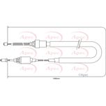 Apec Handbrake Cable Rear Right CAB1362