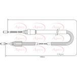 Apec Handbrake Cable Rear Left CAB1363