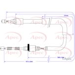Apec Handbrake Cable Rear Right CAB1364