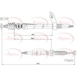Apec Handbrake Cable Rear Right CAB1369