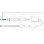 Apec Handbrake Cable Rear Left or Right CAB1370